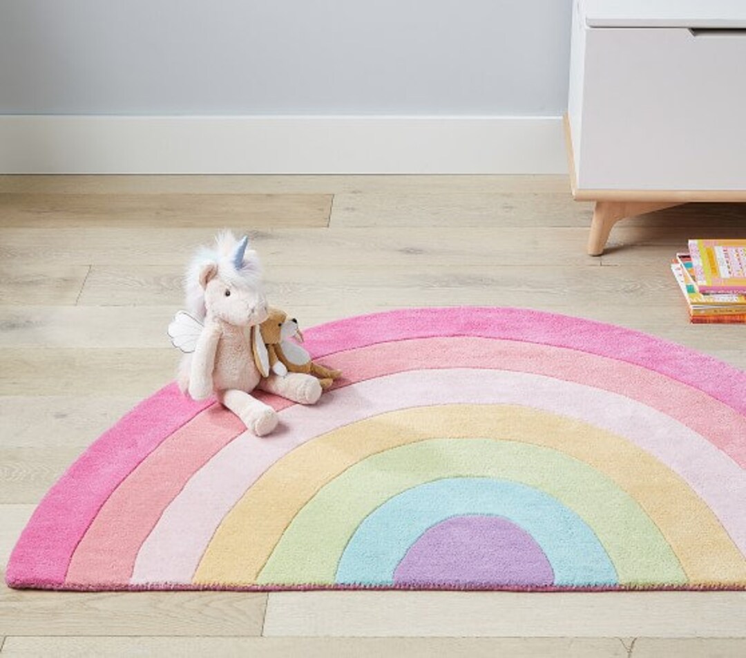 Kids cheap rainbow rug