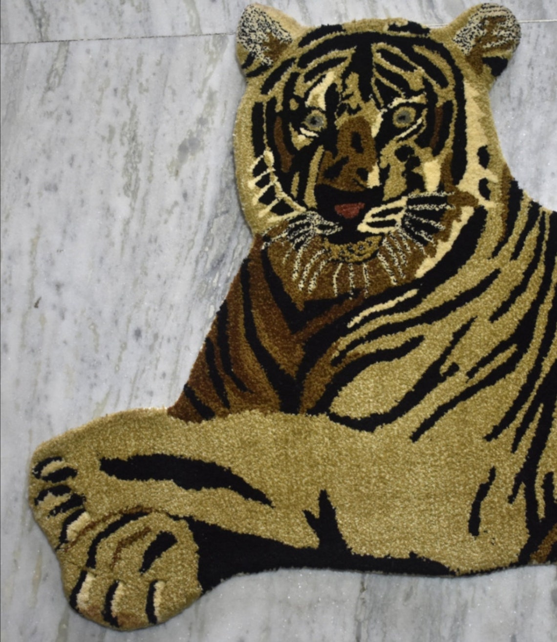 Tiger Rug Handmade in Soft Wool . Animal Rugs Kids Rugs Etsy