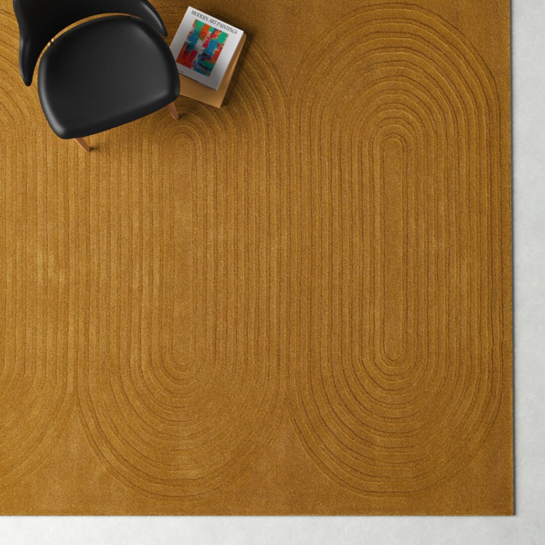 Handmade Top Rated Rug Samia Handtufted Wool Rug Brown Woolen Area Rug