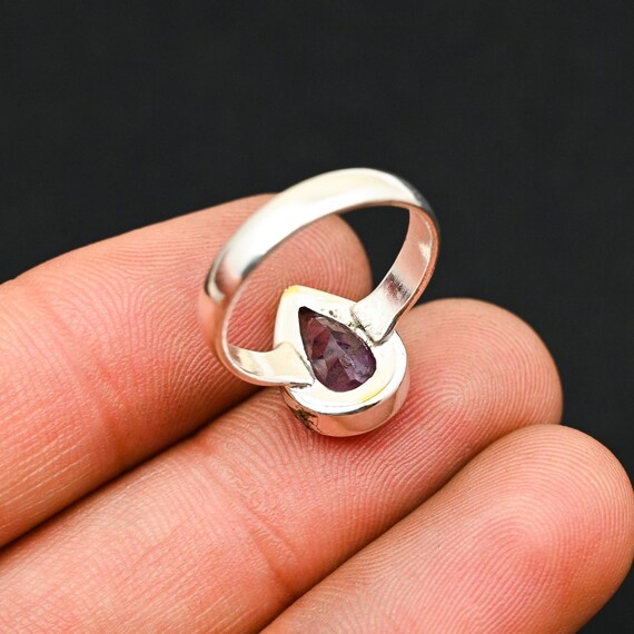 Anello fatto a mano con pietre preziose placcate in argento, gioielli boho - Italia