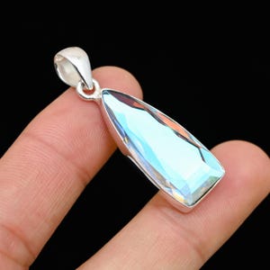 Opalite Silver Pendant 925 Sterling Silver Pendant Opalite Gemstone Handmade Silver Jewelry Opalite Pendant For Women Gift For Mom