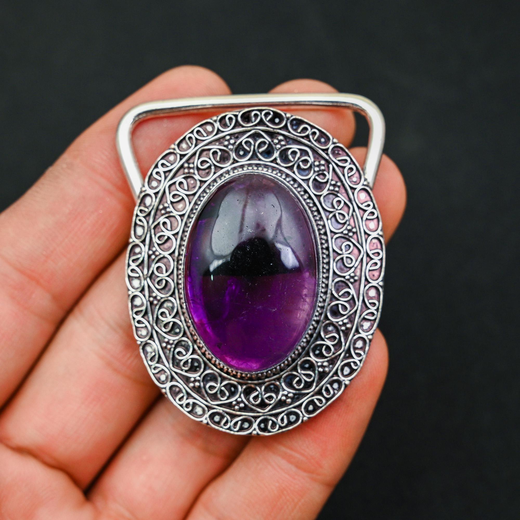 Amethyst Belt Buckle - Etsy
