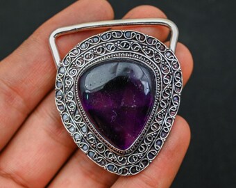 Gorgeous Antique Purple Amethyst Crystal Filigree Victorian  display picture 2