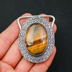 Handmade Sterling Silver Tiger Eye Belt Buckles Handmade Sterling Silver Tiger Eye Belt Buckles