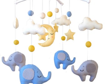 Elephant Cot Mobile Etsy