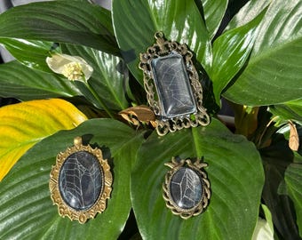 Real Spiderweb Pendants