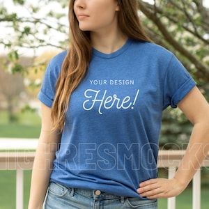 Next Level Mockup, Next Level 6010 Vintage Royal Shirt Mockup, Blue Shirt Mockup, Next Level Blue Tshirt Mockup, Model Mockup