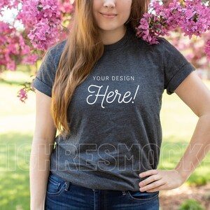 Bella canvas 3001 mockup, Dark Heather Grey Mockup, Bella canvas Dark heather Grey Shirt, Bella Canvas mockup, Model Mockup, 3001 Mockup