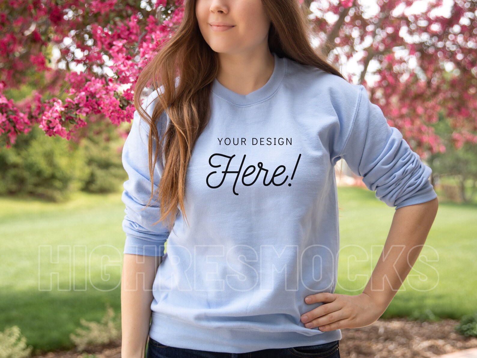Download Gildan 18000 Mockup Gildan 18000 Light Blue Sweatshirt | Etsy