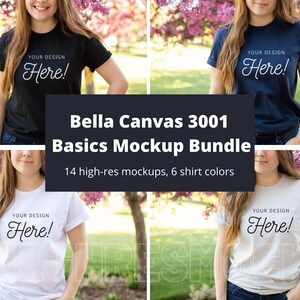 Bella Canvas 3001 Mockup Bundle, Bella Canvas 3001 Mockup, Bella Canvas Shirt, Model Mockup, White Shirt Mockup, Black Shirt Mockup
