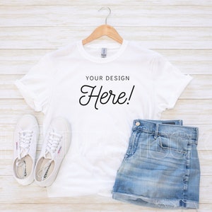 Gildan 64000 Mockup, Gildan White 64000 Mockup Bundle, Gildan Tshirt Mockup, Gildan Flatlay Mockup, Tshirt Flatlay, White Shirt Mockup