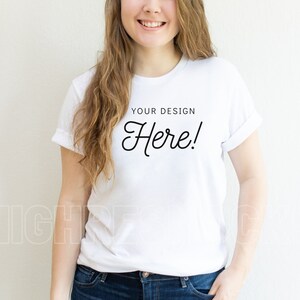 Bella Canvas 3001 Mockup, Bella Canvas White Shirt, 3001 Mockup, White Shirt Mockup, Tshirt Mockup, Model Mockup, Bella Canvas Mockup