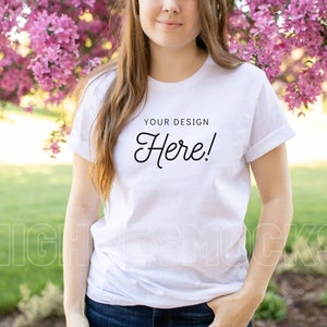 Bella Canvas 3001 Mockup | Bella Canvas White Mockup | Bella Canvas Mockup | Bella Canvas Shirt | Model Mockup | White Tshirt Mockup