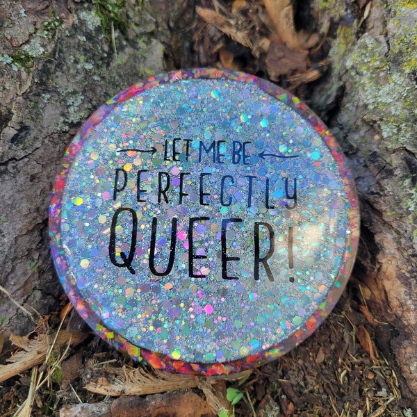 Orgullo. Queer. LGBTQ. Posavasos de resina vertida a mano. Brillante. Decoración de escritorio. Decoración de dormitorio. Decoración de mesa. Regalo único.