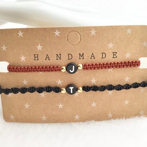 Partnerarmband, Paararmband, Buchstaben Armband, Geschenk zum Muttertag, personalisiert, Namensarmband, Freundschaftsarmband