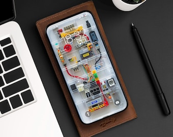 Transparent Electronic LEGO Circuit Board iPhone Wallpaper | Mobile Phone Wallpaper | iOS LockScreen Wallpaper | Cellphone Wallpaper | 0385