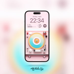 iPhone Wallpaper | Futuristic Vinyl Player | Mobile Phone Wallpaper | iOS LockScreen Wallpaper | Cellphone Wallpaper | Digital Art | 0271