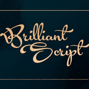 Brillante script TTF Font, Cartoon Font, Fuente moderna, ProCreate Font, Branding Font, Cricut Font, Brush Font, Designer Tattoo Font