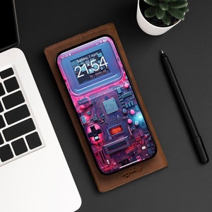 iPhone-achtergrond GameBoy | Gamingconcept | Mobiele telefoon achtergrond | Achtergrond iOS-vergrendelscherm | Mobiel behang | Digitale kunst | 0249