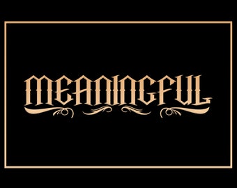 Meaningful Script Font, Vintage Font, ProCreate Font, Branding Font, Cricut Font, Brush Font, Designer Font, Use With Any Machine
