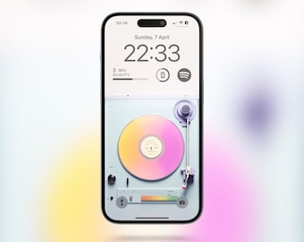 iPhone Wallpaper | Futuristic Vinyl Player | Mobile Phone Wallpaper | iOS LockScreen Wallpaper | Cellphone Wallpaper | Digital Art | 0270