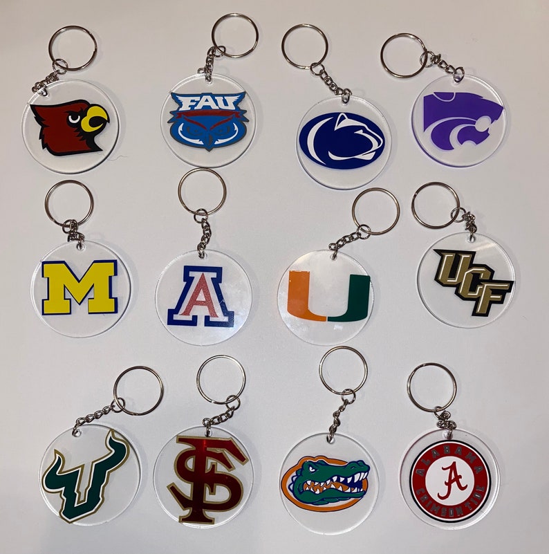 Custom College Keychain/ ANY College Etsy