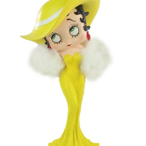 Betty Boop Madam Yellow Glitter Figurine Ornament 30.5cm New 2021