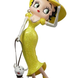 Betty Boop Walking Pudgy Yellow Glitter 34cm Figurine