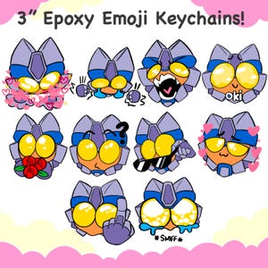 Transformers Breakdown Emoji 3" dikke epoxy sleutelhangerbedels!