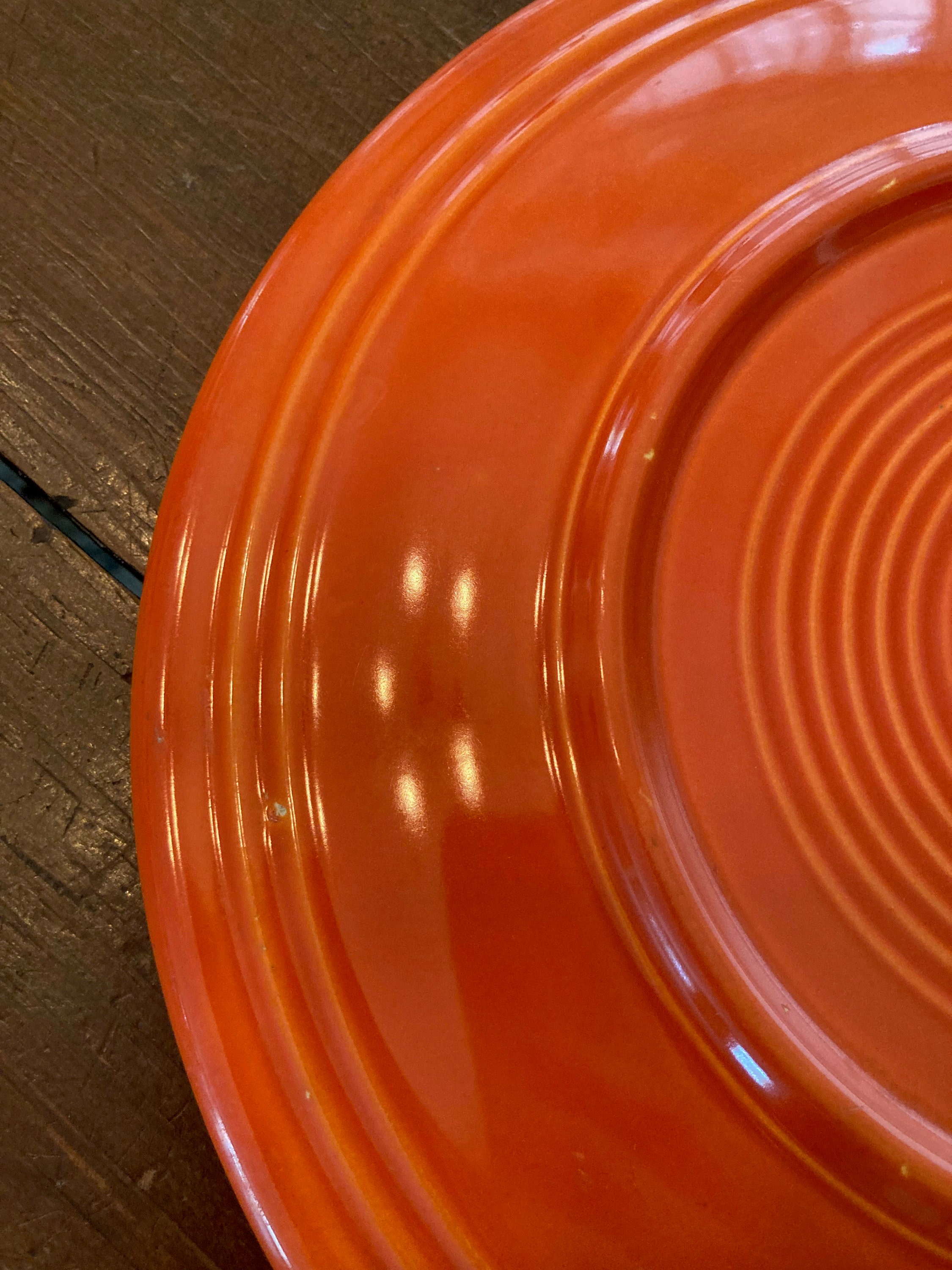 Vintage 9.5 Inch Red Fiestaware Plate Etsy