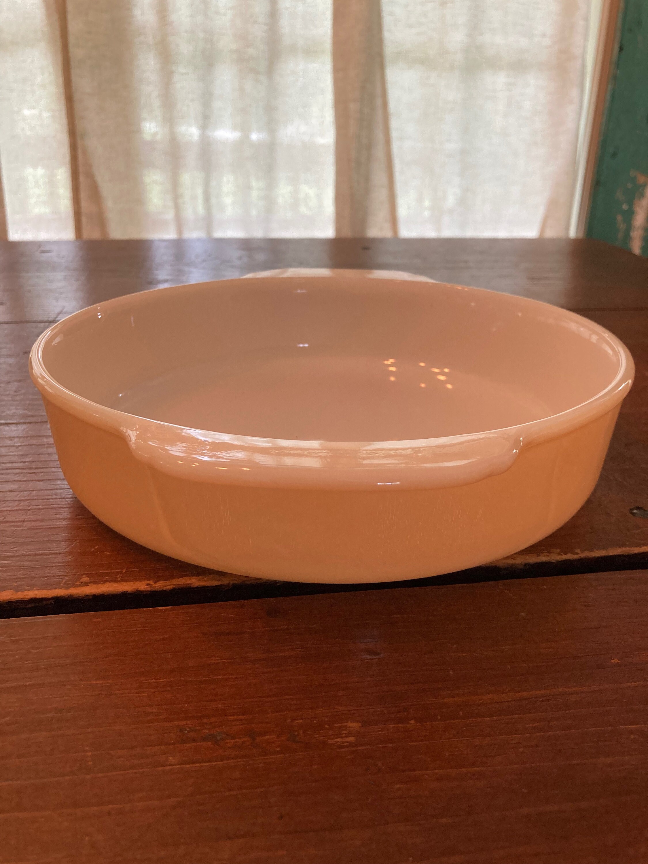 Vintage Fire King 8 Inch Peach Lusterware Baking Dish Etsy UK