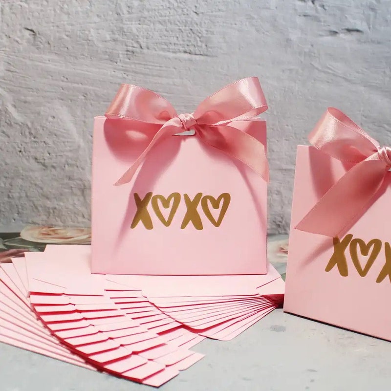Lyforpyton Gift Bags With Tissue Paper 12.5"x9.8"x5.1" Pink - View #6