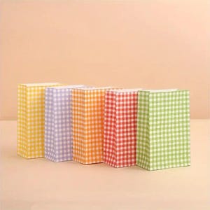 10 sacs-cadeaux en papier écossais - Sacs de fête colorés, rangement de bonbons, emballage cadeau, sacs cadeaux d'anniversaire, produits de boulangerie, cadeaux pour enseignants