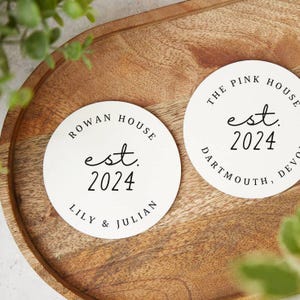 Custom Wedding Coasters - Personalized Paper Drink Coasters for Bachelorette, Housewarming