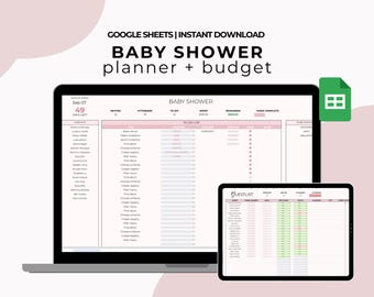 Baby Shower Planner / Fogli Google, Lista degli invitati, Budget (download digitale)