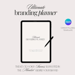 Branding Planner & Workbook: Canva Template for Small Business (Digital Product)