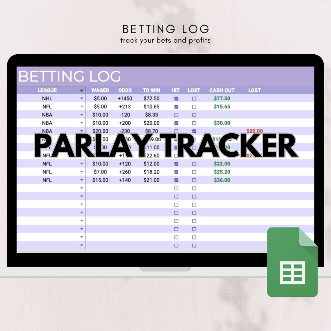 Parlay Sportsbook Sports Betting Tracker Etsy