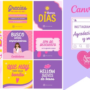 Templates for Instagram Gratitude and entrepreneurs