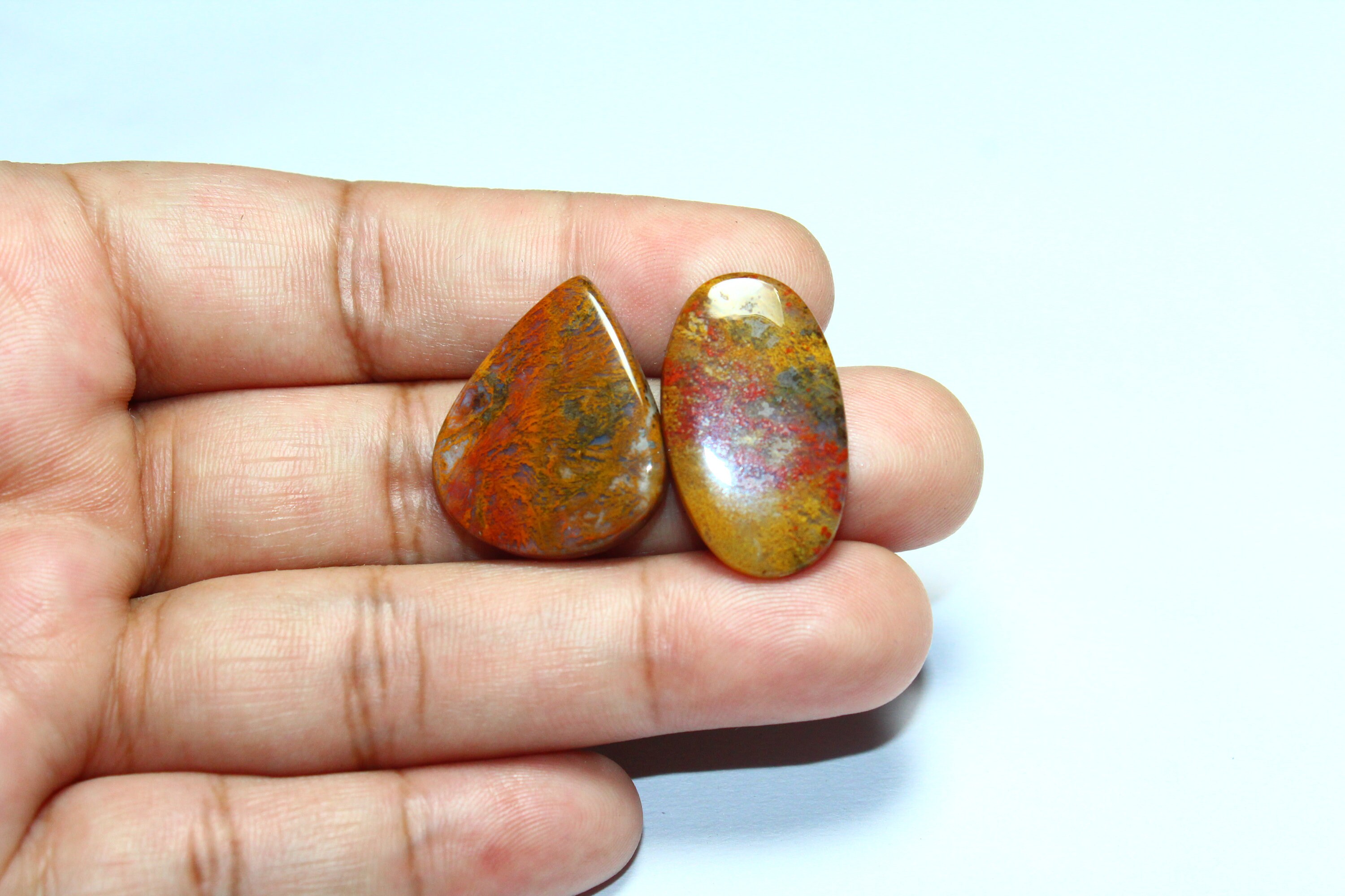 Amazing Natural Red Moss Agate gemstone Top Designer | Etsy