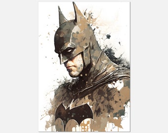 Caped Vigilante Art Print | Comic Book Poster Wall Art | Various Sizes