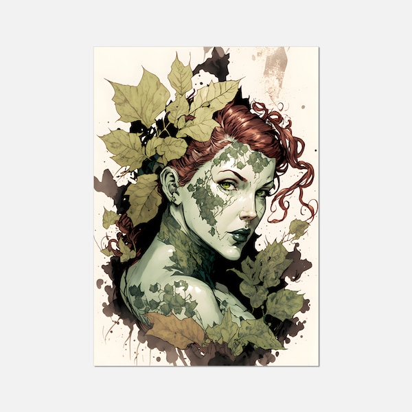 Poison Ivy Kunstdruck | Comic Buch Poster Wandbild | Verschiedene Größen