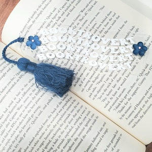 Bookmark, Acrylic Bookmark, Flower Bookmark, Bookmark with Tassel, Book Lover Gift, Gift, Teacher Gift, Custom Bookmark, Librarian Gift
