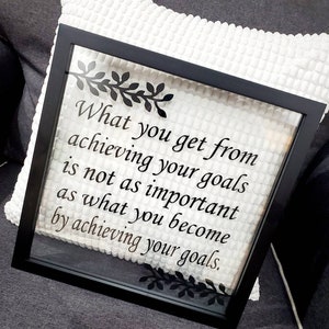 Personalized Floating Glass Frame: Custom Quote Art