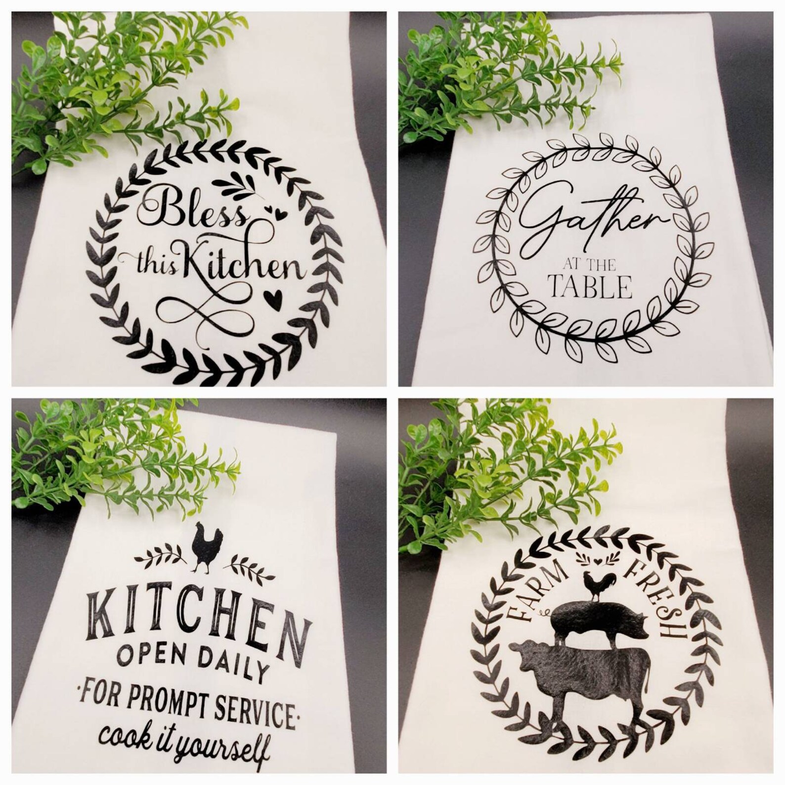 Personalized Kitchen Towels Custom Flour Sack Tea Towels - Etsy