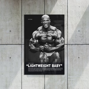 Ronnie Coleman Poster, 16 X 24 Body Building Minimalist, Mid-century Modern  Print, Wall Art DIGITAL DOWNLOAD 