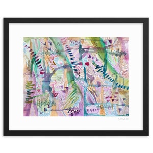 Foreign Self - Fine Art Print, Abstract Mixed Media Watercolor