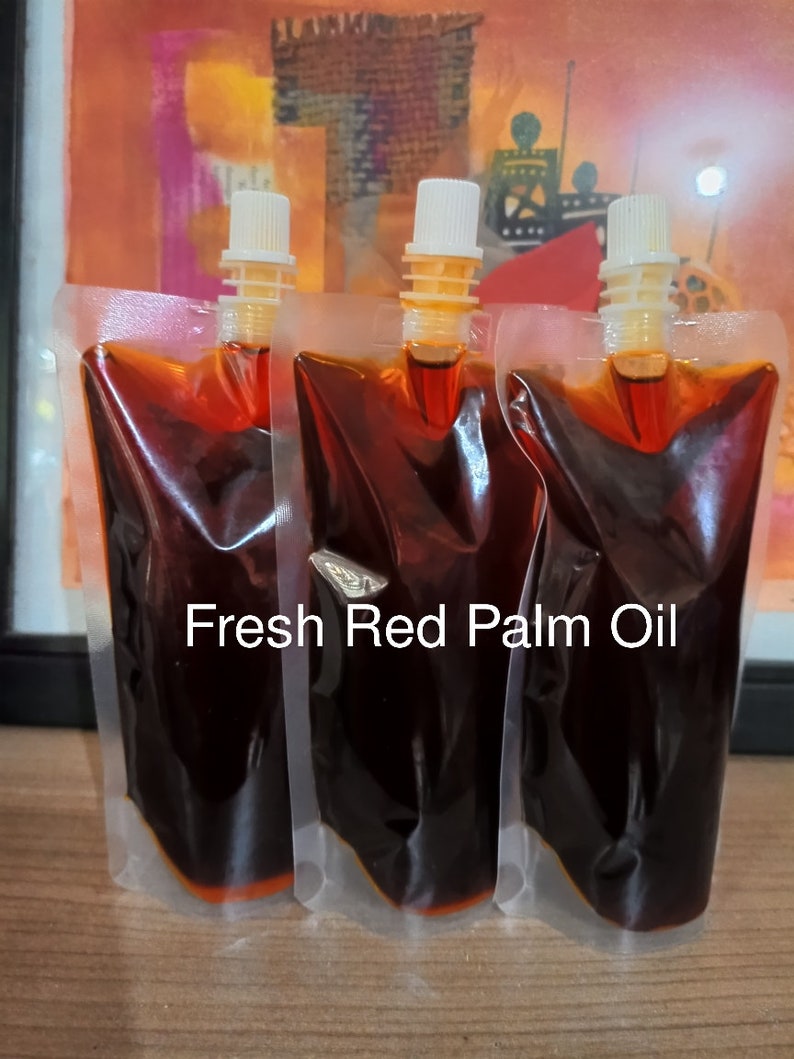 Frisches unraffiniertes rotes Palmöl 3er Pack 250 ml Bild 1