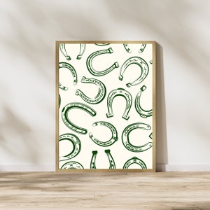 Horse Shoe Art Print, Cowboy Wall Art, Trendy Downloadable Art Print