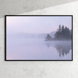 Finland Fine Art Print | Foggy Lake Image | Nordic Landscape | Nature Photography | Minimalist Photo | Serene Seascape | Mindfulness