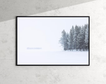 Snowy Lake Fine Art Print: Nordic Winter Landscape Photography